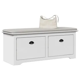Banco de recibidor BODO blanco 114x40x45 cm by , Benches for halls and storage - Ref: Foro24-4016869, Price: 121,40 €, Discou...