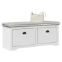 Banco de recibidor BODO blanco 114x40x45 cm by , Benches for halls and storage - Ref: Foro24-4016869, Price: 121,40 €, Discou...