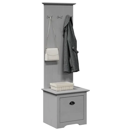 Mueble de entrada con ganchos BODO gris 50x40x157 cm by , Benches for halls and storage - Ref: Foro24-4016874, Price: 100,24 ...