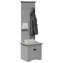 Mueble de entrada con ganchos BODO gris 50x40x157 cm by , Benches for halls and storage - Ref: Foro24-4016874, Price: 100,24 ...