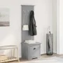 Mueble de entrada con ganchos BODO gris 50x40x157 cm by , Benches for halls and storage - Ref: Foro24-4016874, Price: 100,24 ...