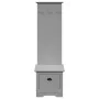 Mueble de entrada con ganchos BODO gris 50x40x157 cm by , Benches for halls and storage - Ref: Foro24-4016874, Price: 100,24 ...