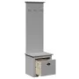 Mueble de entrada con ganchos BODO gris 50x40x157 cm by , Benches for halls and storage - Ref: Foro24-4016874, Price: 100,24 ...