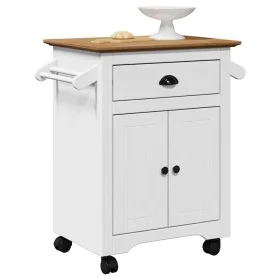 Carrito de cocina BODO blanco y marrón 72x45x80 cm by , Kitchen and dining carts - Ref: Foro24-4016876, Price: 138,21 €, Disc...