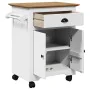 Carrito de cocina BODO blanco y marrón 72x45x80 cm de , Carros de cocina y comedor - Ref: Foro24-4016876, Precio: 138,21 €, D...