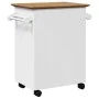 Carrito de cocina BODO blanco y marrón 72x45x80 cm de , Carros de cocina y comedor - Ref: Foro24-4016876, Precio: 138,21 €, D...