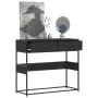 Mesa consola de madera contrachapada negro 90x35x80 cm by , Side tables - Ref: Foro24-849174, Price: 87,19 €, Discount: %