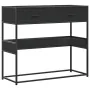 Mesa consola de madera contrachapada negro 90x35x80 cm by , Side tables - Ref: Foro24-849174, Price: 87,19 €, Discount: %