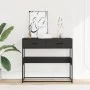Mesa consola de madera contrachapada negro 90x35x80 cm by , Side tables - Ref: Foro24-849174, Price: 87,19 €, Discount: %