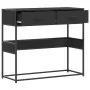 Mesa consola de madera contrachapada negro 90x35x80 cm by , Side tables - Ref: Foro24-849174, Price: 87,19 €, Discount: %