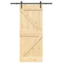 Puerta corredera con herrajes madera maciza de pino 85x210 cm by , Doors - Ref: Foro24-3332605, Price: 185,24 €, Discount: %