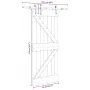Puerta corredera con herrajes madera maciza de pino 85x210 cm by , Doors - Ref: Foro24-3332605, Price: 185,24 €, Discount: %