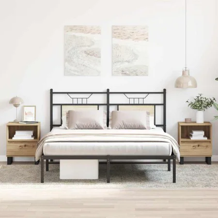 Mesitas de noche 2 uds madera roble artisian 40x35x50 cm de , Mesitas de noche - Ref: Foro24-857379, Precio: 116,45 €, Descue...