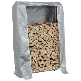 Leñero con protector de lluvia 100x25x150 cm acero galvanizado von , Brennholztaschen und -halter - Ref: Foro24-4100708, Prei...