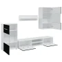 Muebles para TV 5 piezas con iluminación LED negra mate de , Muebles TV - Ref: Foro24-3324230, Precio: 478,22 €, Descuento: %