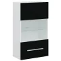 Muebles para TV 5 piezas con iluminación LED negra mate de , Muebles TV - Ref: Foro24-3324230, Precio: 478,22 €, Descuento: %