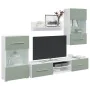 Muebles para TV 5 piezas con iluminación LED verde oliva de , Muebles TV - Ref: Foro24-3324232, Precio: 478,22 €, Descuento: %