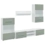 Muebles para TV 5 piezas con iluminación LED verde oliva de , Muebles TV - Ref: Foro24-3324232, Precio: 478,22 €, Descuento: %