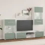 Muebles para TV 5 piezas con iluminación LED verde oliva de , Muebles TV - Ref: Foro24-3324232, Precio: 478,22 €, Descuento: %