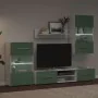 Muebles para TV 5 piezas con iluminación LED verde oliva de , Muebles TV - Ref: Foro24-3324232, Precio: 478,22 €, Descuento: %