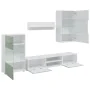 Muebles para TV 5 piezas con iluminación LED verde oliva de , Muebles TV - Ref: Foro24-3324232, Precio: 478,22 €, Descuento: %