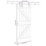 Puerta corredera con herrajes madera maciza de pino 85x210 cm by , Doors - Ref: Foro24-3332647, Price: 214,02 €, Discount: %