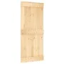 Puerta corredera con herrajes madera maciza de pino 90x210 cm de , Puertas - Ref: Foro24-3332685, Precio: 201,34 €, Descuento: %