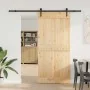 Puerta corredera con herrajes madera maciza de pino 95x210 cm de , Puertas - Ref: Foro24-3332698, Precio: 202,03 €, Descuento: %