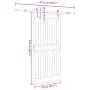 Puerta corredera con herrajes madera maciza de pino 95x210 cm de , Puertas - Ref: Foro24-3332698, Precio: 202,03 €, Descuento: %