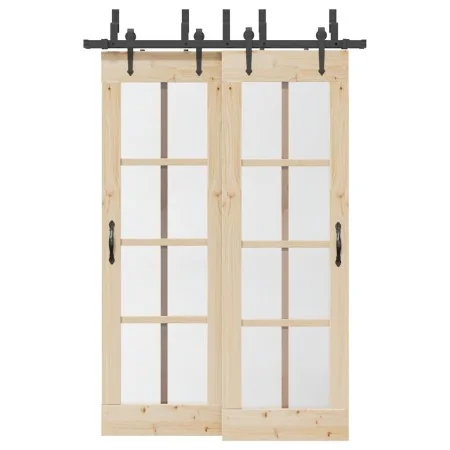 Kit de herrajes para puertas correderas acero negro 152,5 cm von , Türartikel - Ref: Foro24-3295725, Preis: 139,82 €, Rabatt: %