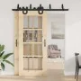 Kit de herrajes para puertas correderas acero negro 183 cm de , Artículos para puertas - Ref: Foro24-3295733, Precio: 121,52 ...