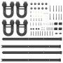 Kit de herrajes para puertas correderas acero negro 183 cm de , Artículos para puertas - Ref: Foro24-3295733, Precio: 121,52 ...