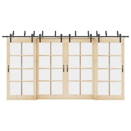 Kit de herrajes para puertas correderas acero negro 427 cm von , Türartikel - Ref: Foro24-3295744, Preis: 283,59 €, Rabatt: %