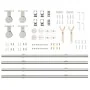 Kit de herrajes para puerta corredera 183 cm acero plateado by , Door items - Ref: Foro24-3295759, Price: 256,21 €, Discount: %