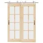 Kit de herrajes para puerta corredera 183 cm acero plateado de , Artículos para puertas - Ref: Foro24-3295765, Precio: 206,44...