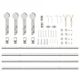 Kit de herrajes para puerta corredera 183 cm acero plateado de , Artículos para puertas - Ref: Foro24-3295765, Precio: 206,44...
