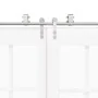 Kit de herrajes para puerta corredera 183 cm acero plateado de , Artículos para puertas - Ref: Foro24-3295765, Precio: 206,44...