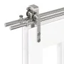 Kit de herrajes para puerta corredera 183 cm acero plateado de , Artículos para puertas - Ref: Foro24-3295765, Precio: 206,44...