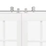 Kit de herrajes para puerta corredera 366 cm acero plateado de , Artículos para puertas - Ref: Foro24-3295767, Precio: 494,31...