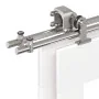 Kit de herrajes para puerta corredera 366 cm acero plateado de , Artículos para puertas - Ref: Foro24-3295767, Precio: 494,31...