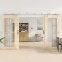 Kit de herrajes para puerta corredera 366 cm acero plateado de , Artículos para puertas - Ref: Foro24-3295773, Precio: 406,68...