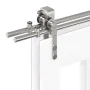 Kit de herrajes para puerta corredera 366 cm acero plateado de , Artículos para puertas - Ref: Foro24-3295773, Precio: 406,68...