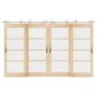 Kit de herrajes para puerta corredera 366 cm acero plateado de , Artículos para puertas - Ref: Foro24-3295771, Precio: 357,29...
