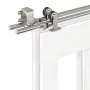Kit de herrajes para puerta corredera 366 cm acero plateado de , Artículos para puertas - Ref: Foro24-3295771, Precio: 357,29...