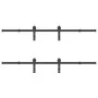 Kit de herrajes para puertas correderas acero negro 400 cm by , Door items - Ref: Foro24-3295778, Price: 116,93 €, Discount: %