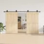 Kit de herrajes para puertas correderas acero negro 366 cm de , Artículos para puertas - Ref: Foro24-3295799, Precio: 99,47 €...