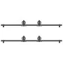 Kit de herrajes para puertas correderas acero negro 366 cm de , Artículos para puertas - Ref: Foro24-3295799, Precio: 99,47 €...