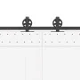 Kit de herrajes para puertas correderas acero negro 366 cm de , Artículos para puertas - Ref: Foro24-3295799, Precio: 99,47 €...