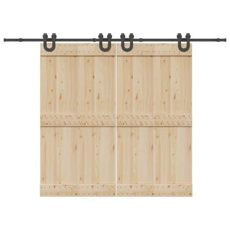 Kit de herrajes para puertas correderas acero negro 400 cm von , Türartikel - Ref: Foro24-3295790, Preis: 102,41 €, Rabatt: %