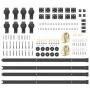 Kit de herrajes para puertas correderas acero negro 400 cm by , Door items - Ref: Foro24-3295802, Price: 171,01 €, Discount: %